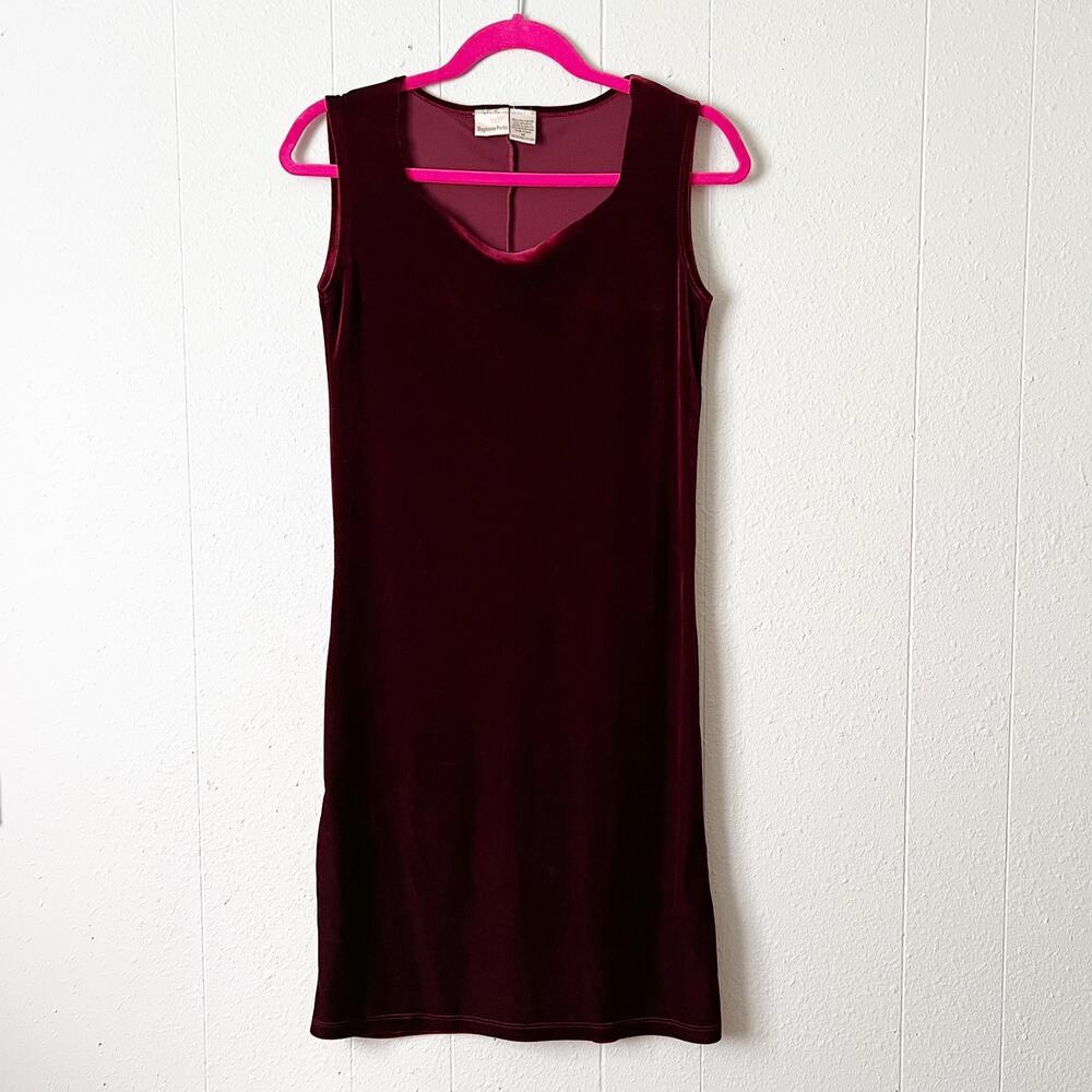 Vintage Stephanie Parks Womens Dress Medium Velvet Y2K 90s Dark Fairy Grunge
